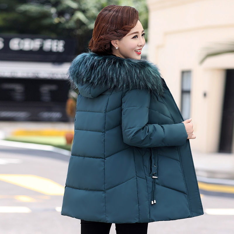 Women’s Plus-Size Mid-Length Padded Winter Coat – Warm Everyday Jacket