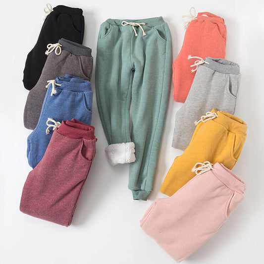 Lamb velvet padded sweatpants by My Store