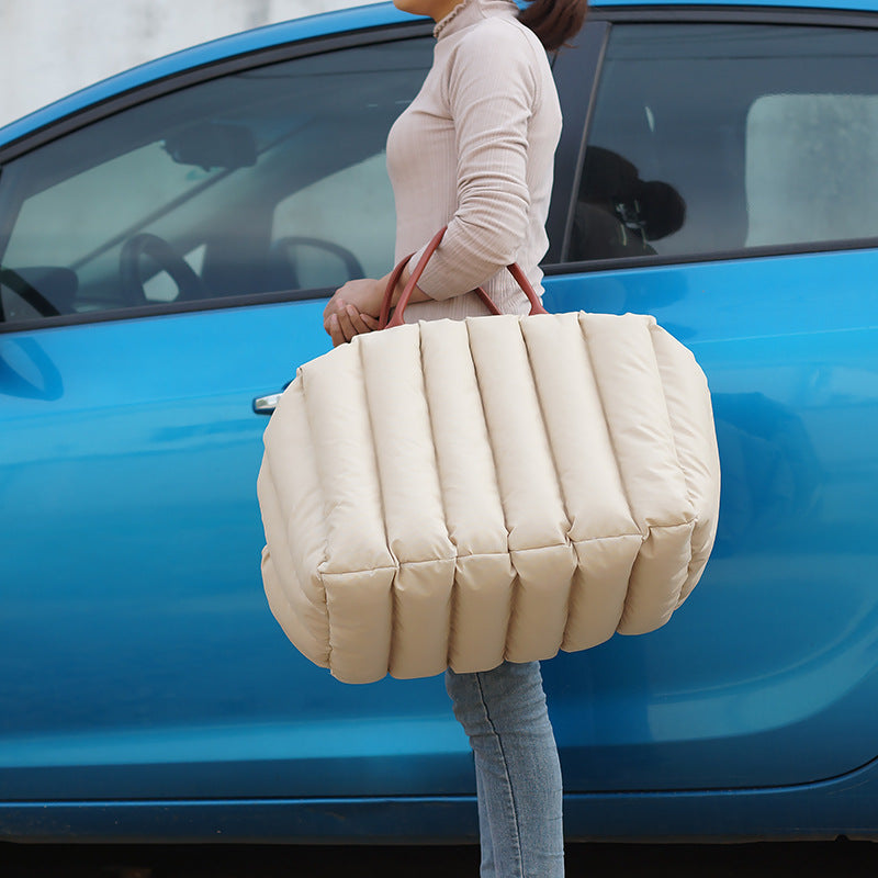 Pet Nest Travel Cat Nest Dog Nest Cage Mat Handbag Car Dual Use Winter Warmth by eprolo