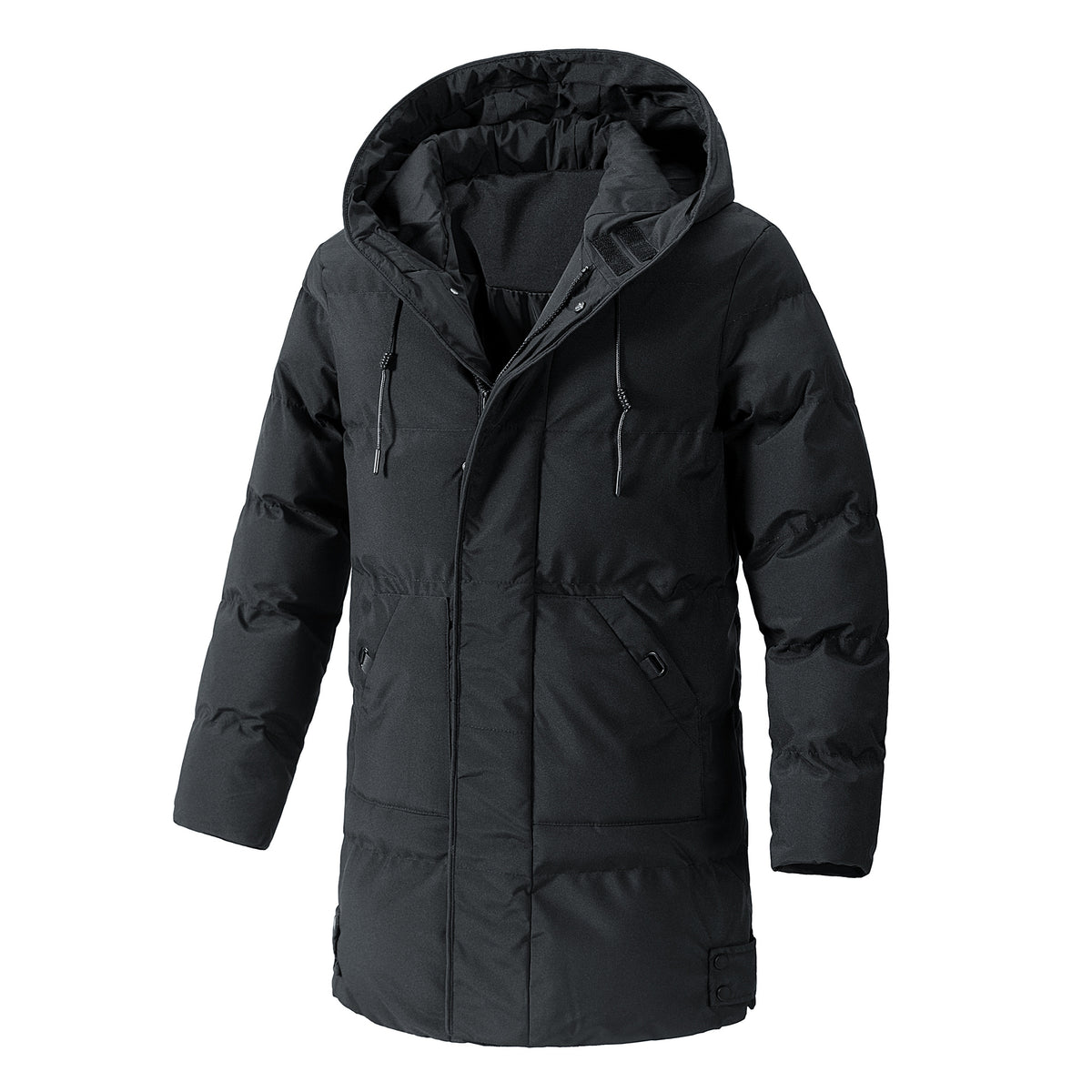 Winter simple cotton jacket plus size men's Korean version casual fashion versatile warm cotton jacket medium long men's by eprolo