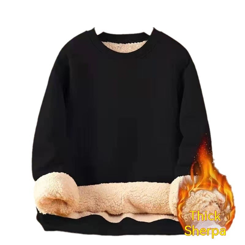 Men's Sweater Warm Berber Fleece Fleece-lined Thickened by My Store