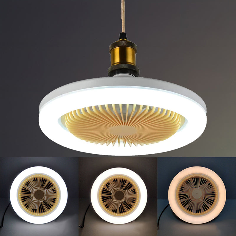 30W Silent 3 Speeds Ceiling Fan with Remote Control with Lighting Lamp E27 Converter Base for Bedroom Living Home by eprolo