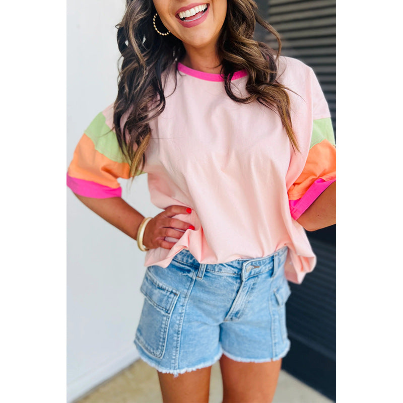 Round neck half sleeved top for women loose T-shirt for women by eprolo