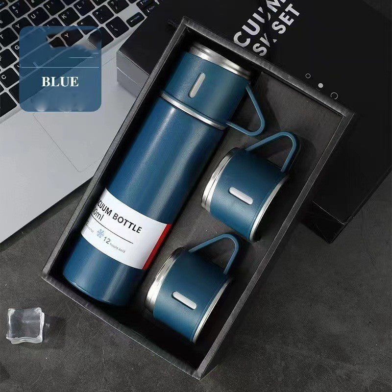 A cup of three-lid thermos cup portable fashion gift box set stainless steel cup by eprolo