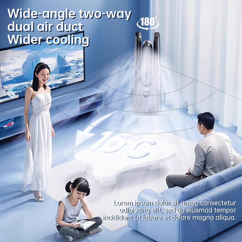 2025 NEW Portable Tower Fan – 6 Speeds, Mist Bladeless, for Bedroom/Living Room/Office by eprolo
