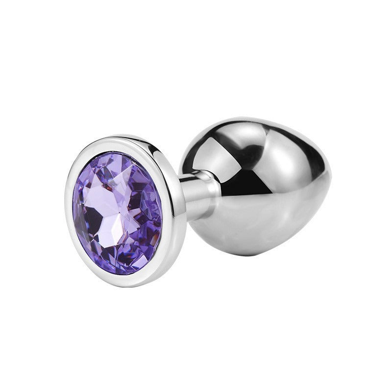Adult Sex Toy SM Metal Anal Plug For Men And Women Sex Toy Masturbation Anal Expansion Round Anal Plug Medium Silver by eprolo