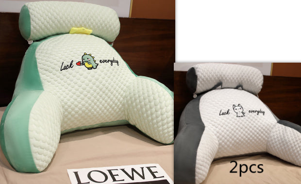 Sofa Fluffy Cushion Luncheon Pillow Triangle Reading Cushion Bedside Soft Large Backrest Lumbar Cushion Office Chair Cushion by DERILUJA LLC