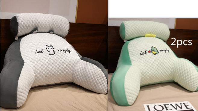 Sofa Fluffy Cushion Luncheon Pillow Triangle Reading Cushion Bedside Soft Large Backrest Lumbar Cushion Office Chair Cushion by DERILUJA LLC
