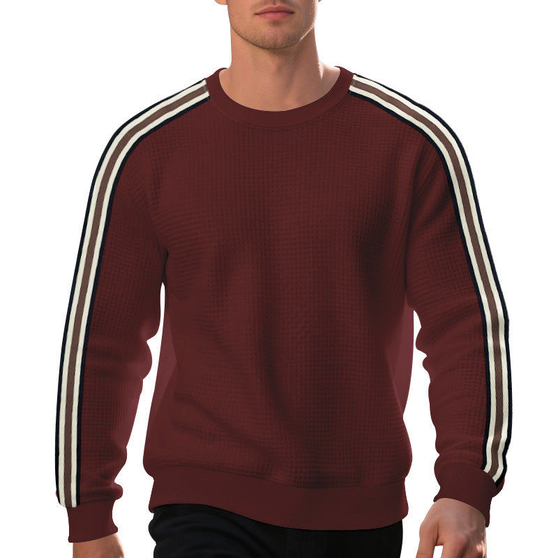 Casual Men's Loose Round Neck Sweater Thin by DERILUJA LLC