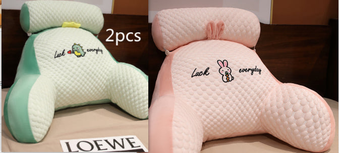 Sofa Fluffy Cushion Luncheon Pillow Triangle Reading Cushion Bedside Soft Large Backrest Lumbar Cushion Office Chair Cushion by DERILUJA LLC