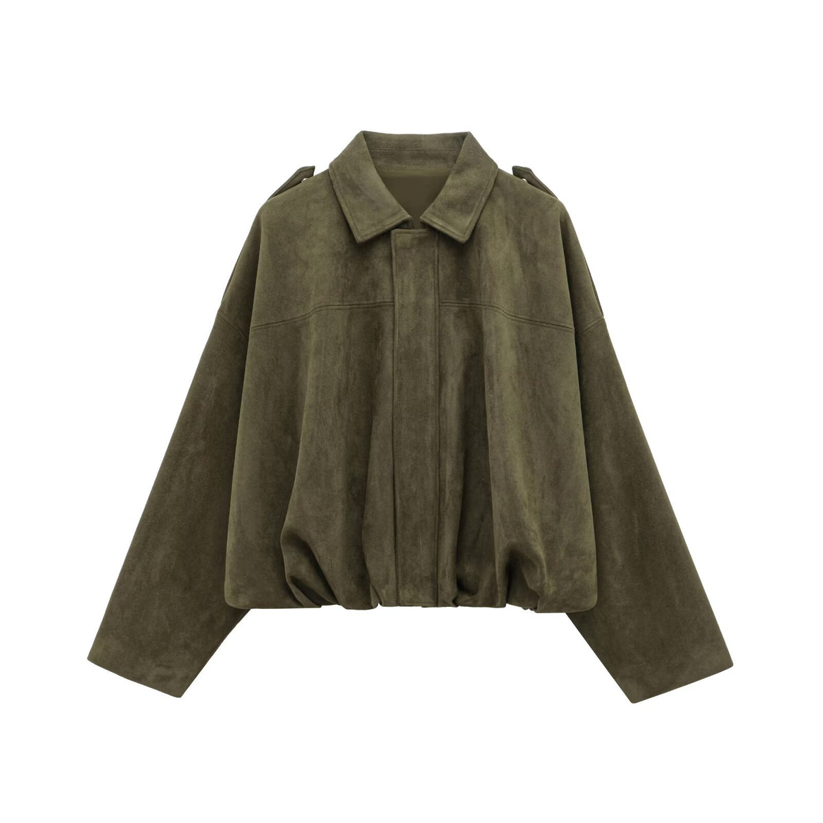 Faux Suede Texture Pilot Jacket - Men's Casual Zip Up Coat with Soft Touch Finish for Daily Wear by DERILUJA LLC