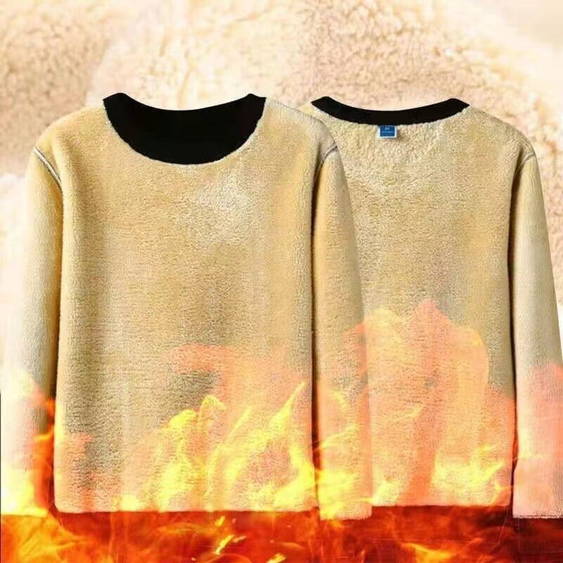 Men's Sweater Warm Berber Fleece Fleece-lined Thickened by My Store