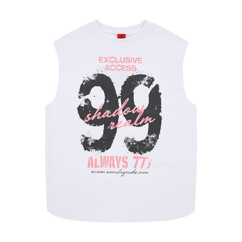 99 printed wide shoulder vest by eprolo