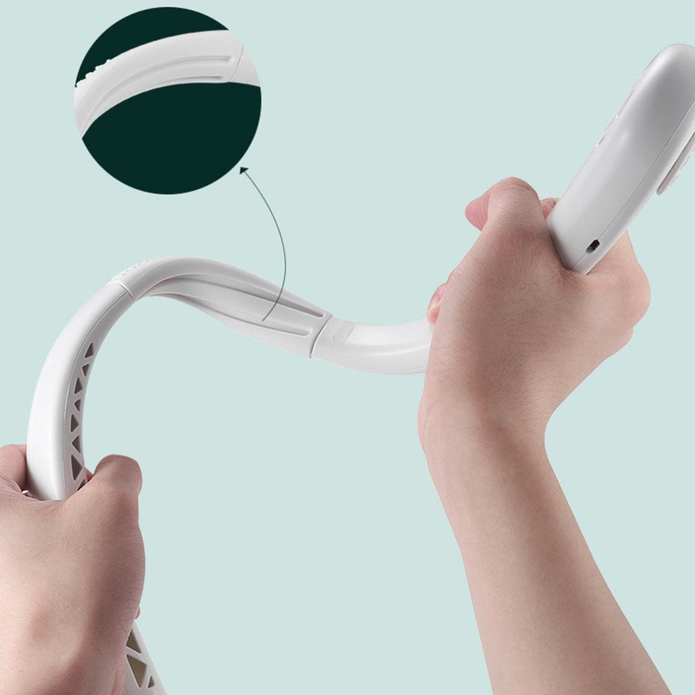 Oudoor Hot Sale Usb Charging Hanging Neck Small Fan Retro Mini Handheld Silent Lazy Sports Portable Electric Fan by eprolo