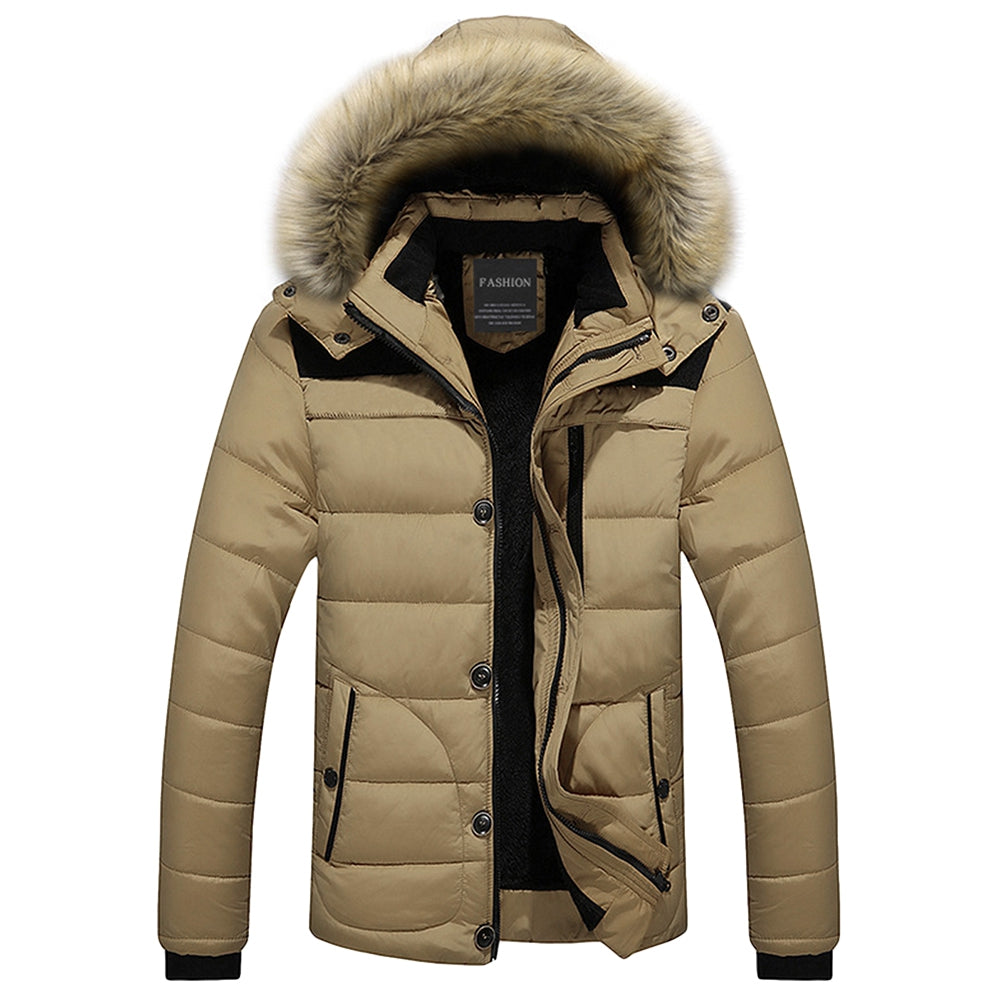 Faux Fur Trim Hooded Puffer Jacket by eprolo