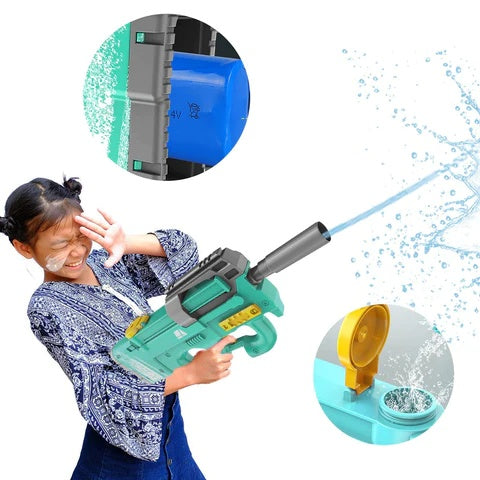New P90 Electric Water Gun High-Tech Kids Toys Outdoor Beach Pool Large Capacity Summer Gel Blasting Water Gun For Adults by DERILUJA LLC