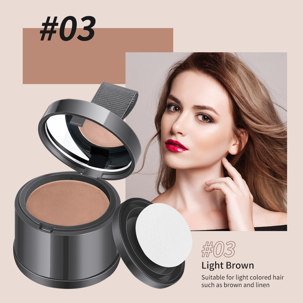 Hairline powder contouring shadow filling forehead hair replacement artifact waterproof and sweat-proof by eprolo