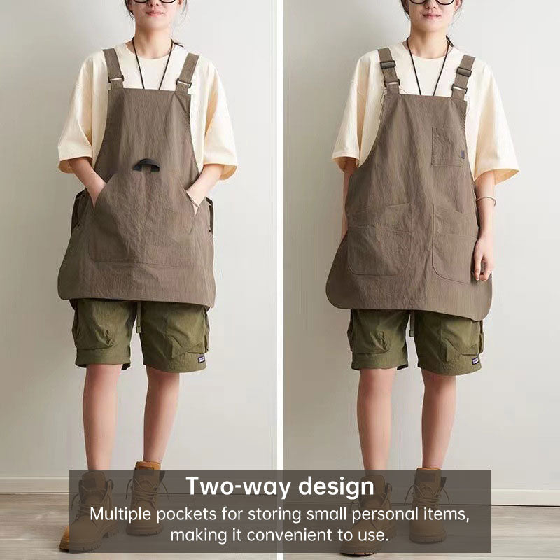 Double-Sided Waterproof Kitchen Apron – Adjustable Unisex Chef Apron, Pure Color Household Cooking Workwear by eprolo