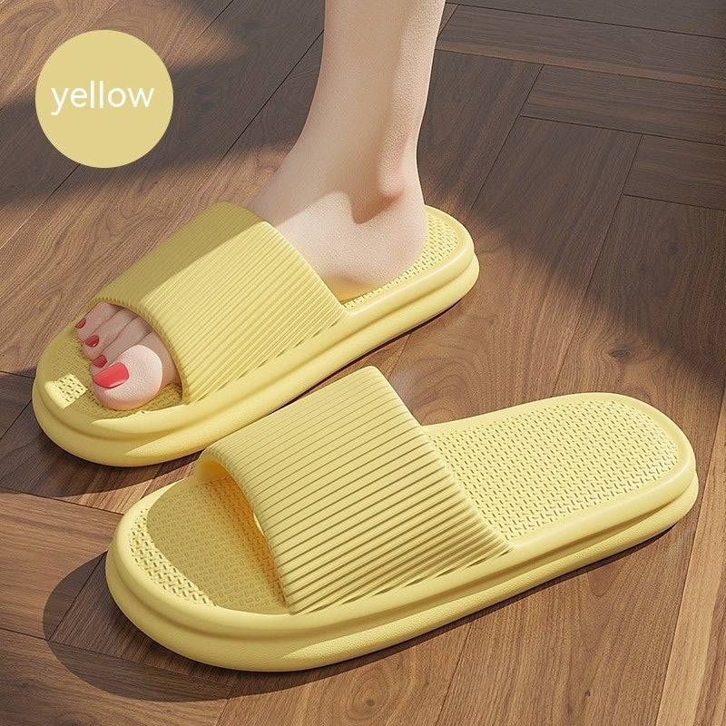 Striped Design Home Slippers For Women Men Soft Anti-slip Floor Bathroom Slippers Solid House Shoes by My Store