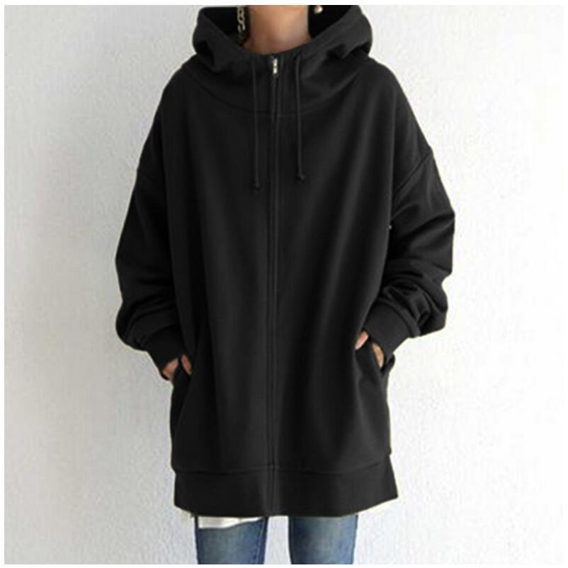 Women's Fuzzy Hoodies Long Sport Pullover Hoodie Full-Zip Hoodie Sweatshirt by DERILUJA LLC