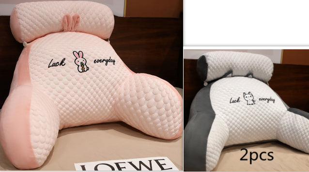 Sofa Fluffy Cushion Luncheon Pillow Triangle Reading Cushion Bedside Soft Large Backrest Lumbar Cushion Office Chair Cushion by DERILUJA LLC