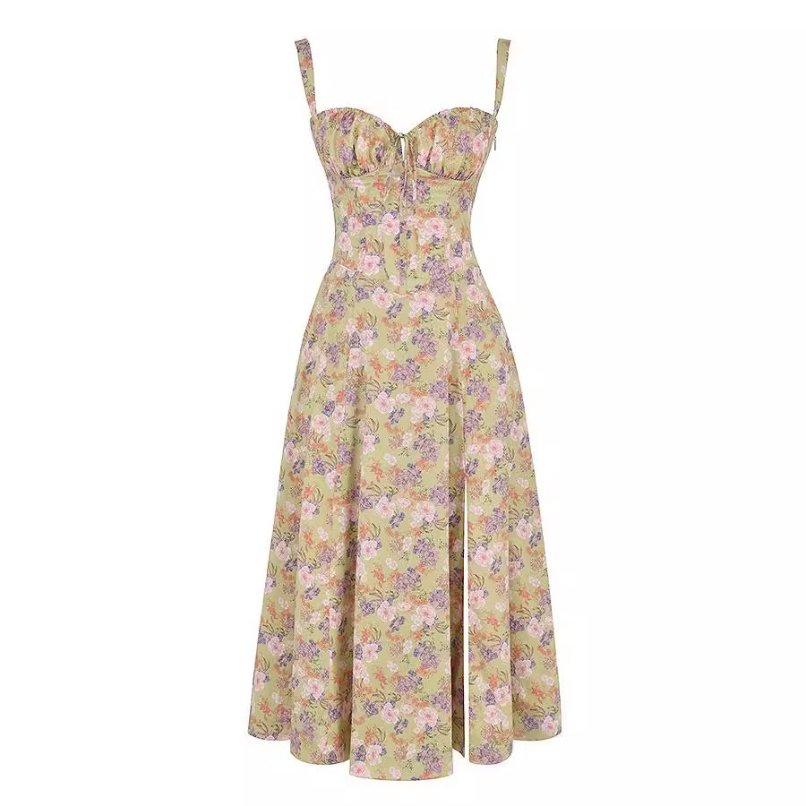 Ladies Fashion summer dresses women  maxi floral slip backless womens dresses elegant