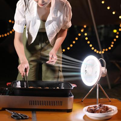Tripod Outdoor Fan Portable Camping Tent Small Ceiling Fan Lamp Wireless USB Charging Camping Fan by eprolo