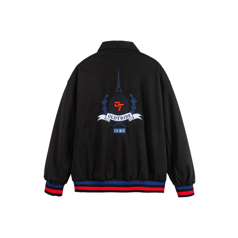 Streetwear Embroidered Printed Loose Casual Sport Jacket by eprolo