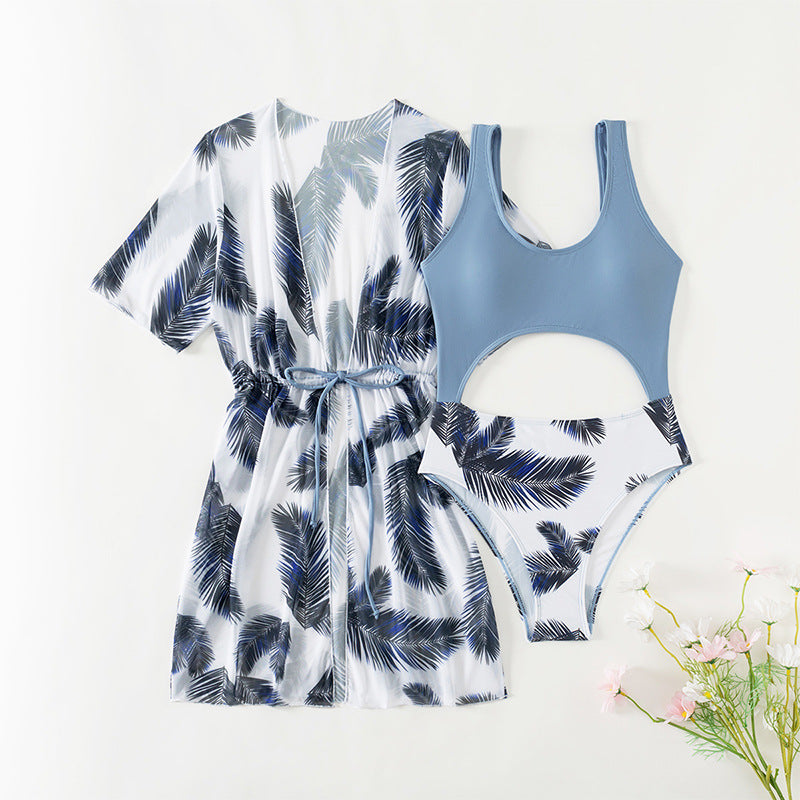 Three-Piece Swimwear Set for Girls, Medium to Large Kids Swimwear by eprolo