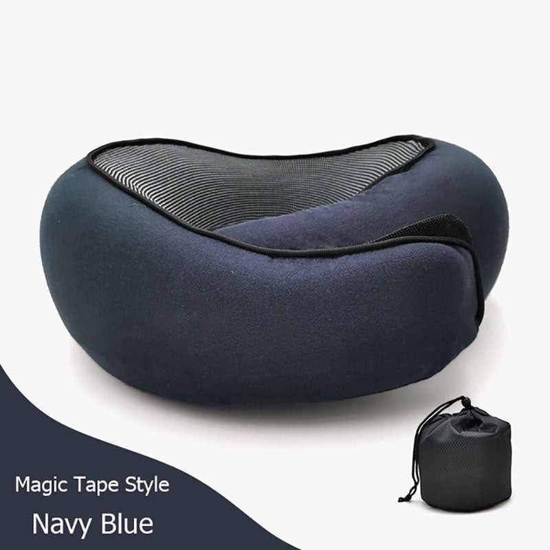 Travel Neck Pillow Non-Deformed Airplane Pillow Travel Neck Cushion Durable U-Shaped Travel Memory Cotton Nap Neck Pillow by DERILUJA LLC