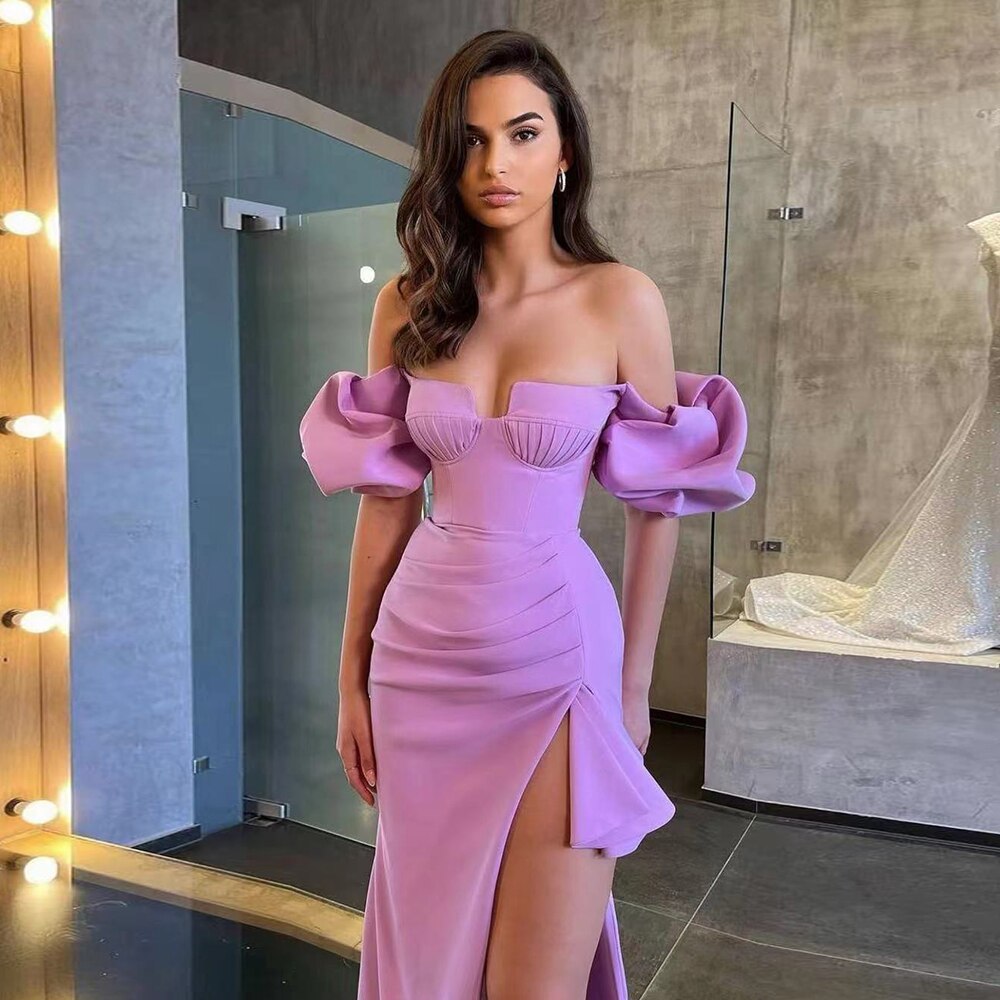 Bandage Skirt Summer New Fashion Tube Top High Slit Dress by eprolo