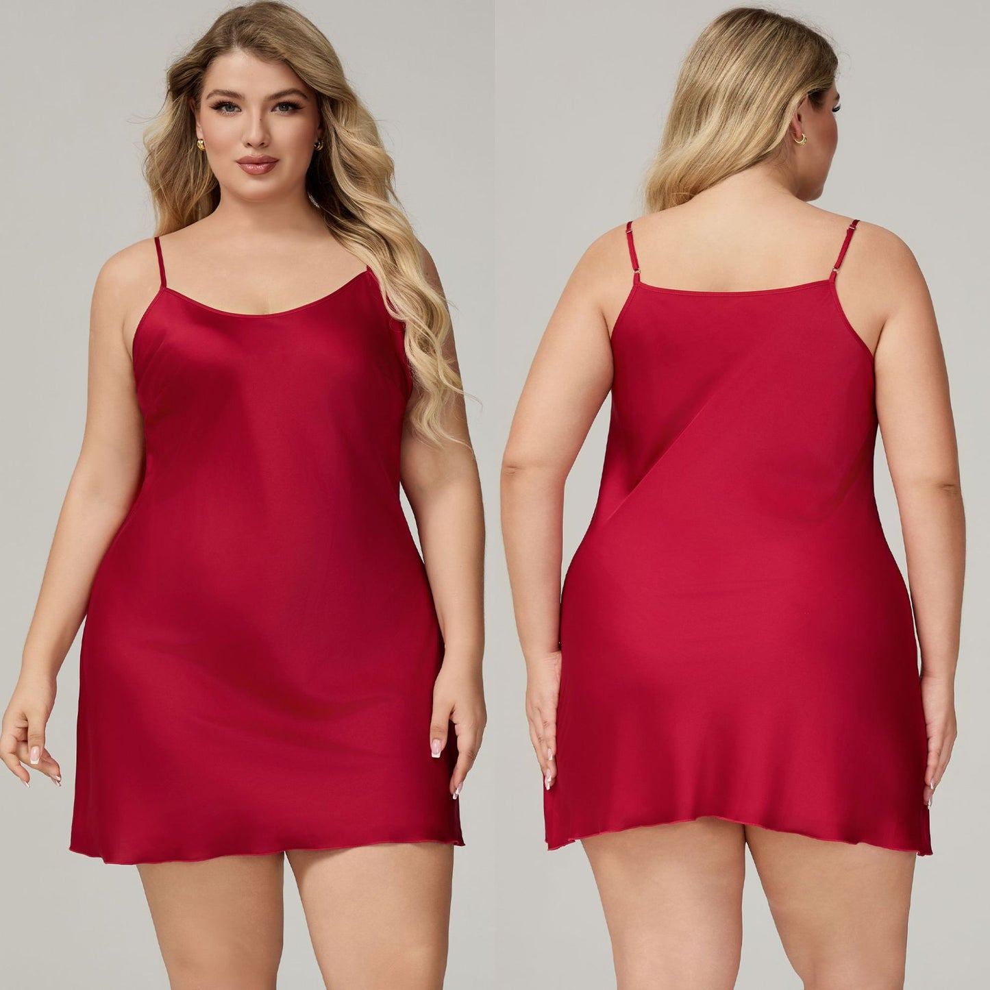 Elegant Satin Chiffon Sleepwear for Women, Summer Strap Sexy Nightdress, Simple Home Wear by eprolo