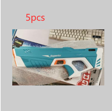 Summer Full Automatic Electric Water Gun Toy Induction Water Absorbing High-Tech Burst Water Gun Beach Outdoor Water Fight Toys by DERILUJA LLC