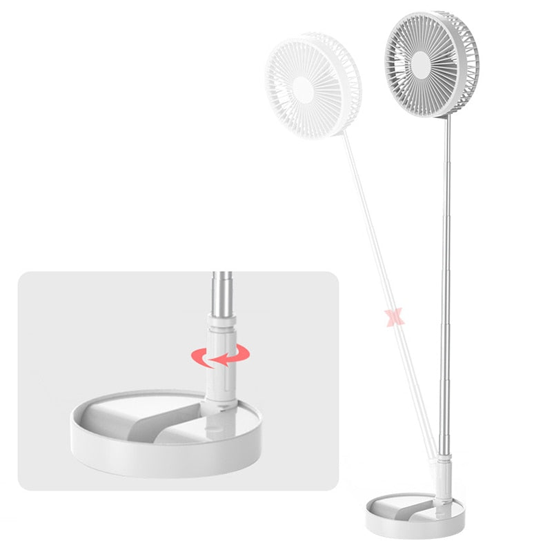 Outdoor Tools Telescopic Folding Table Fan Multi-Function Desktop USB Charging Fan Adjustable Angle Travel Outdoor Gadget by eprolo