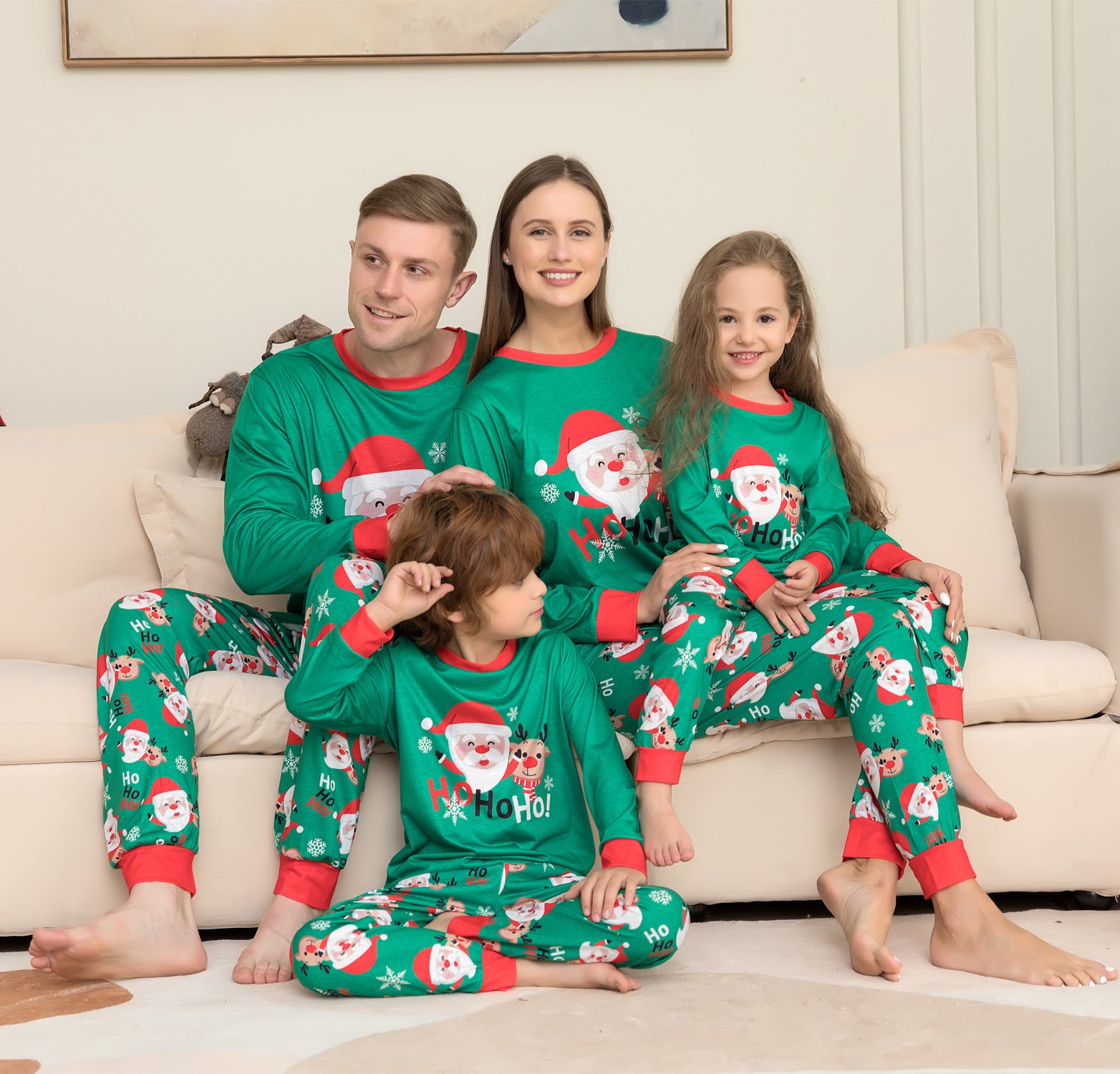 Christmas Pajamas For Family Matching Family Christmas PJs Sets Santa Claus Printed Top Sleepwear by My Store