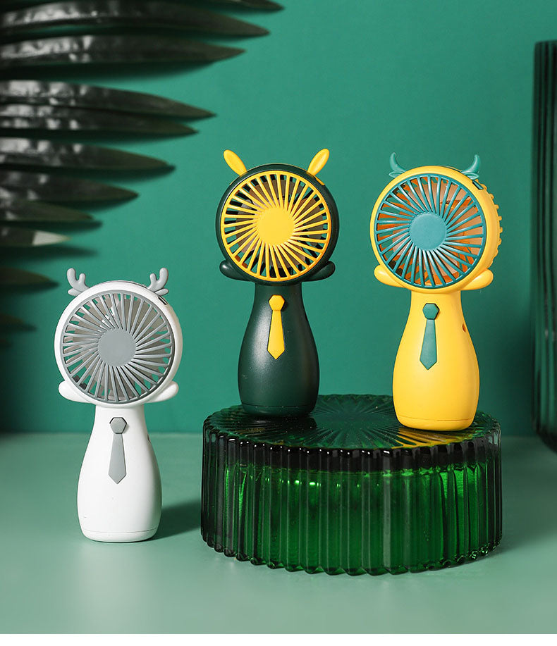 Girls Fan Cute Fan Antlers Small Fan Handheld Fan Mini Portable Fan Company Gift Fan by eprolo