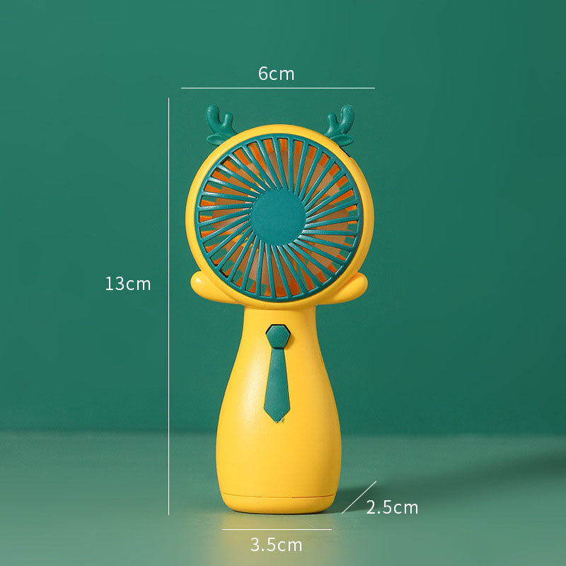 Girls Fan Cute Fan Antlers Small Fan Handheld Fan Mini Portable Fan Company Gift Fan by eprolo