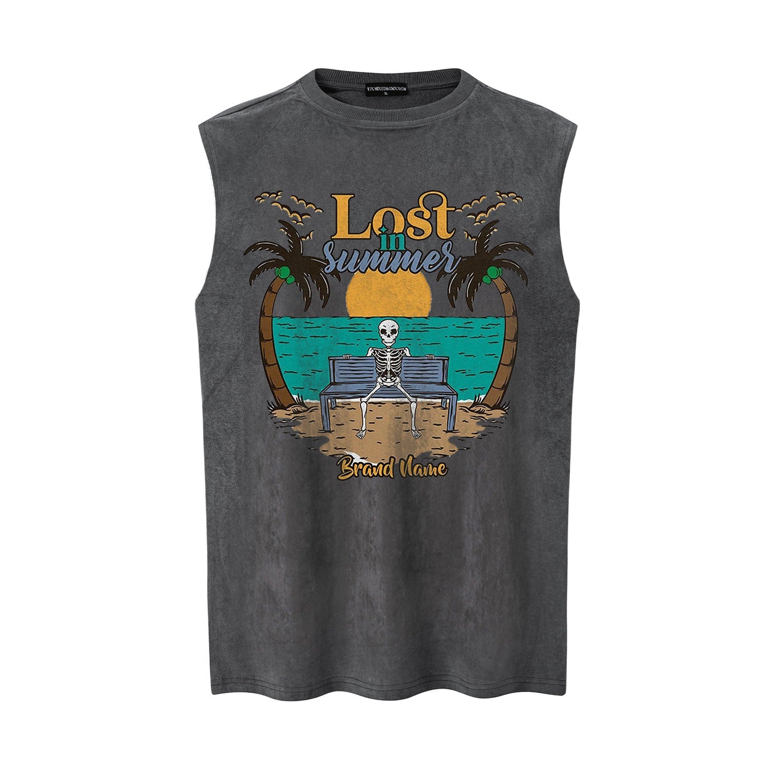 Skeleton Beach Printed Tank Top by eprolo