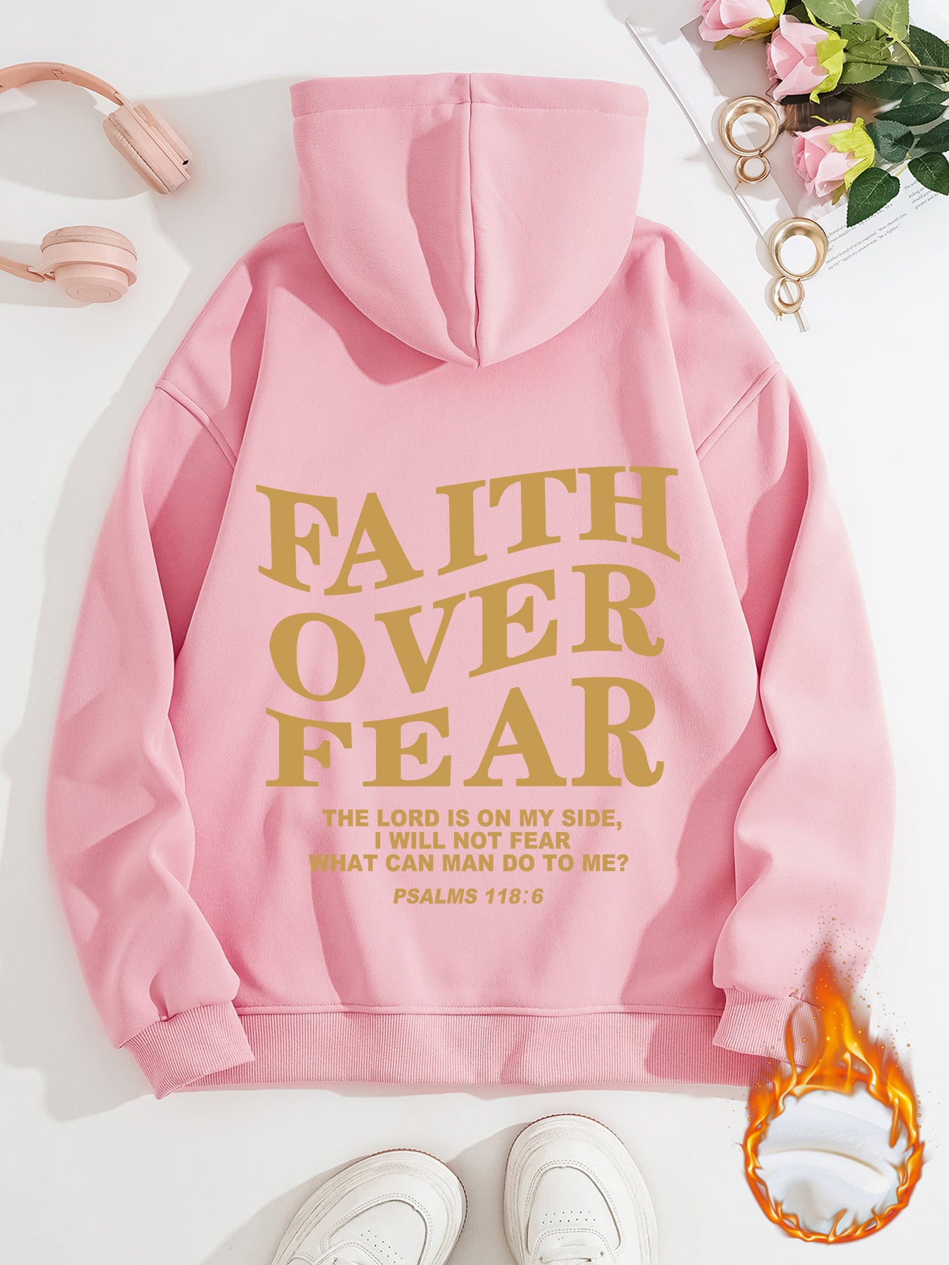 FAITH OVER FEAR Women's Hoodie by eprolo