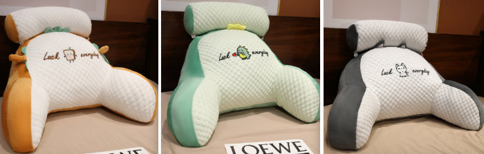 Sofa Fluffy Cushion Luncheon Pillow Triangle Reading Cushion Bedside Soft Large Backrest Lumbar Cushion Office Chair Cushion by DERILUJA LLC
