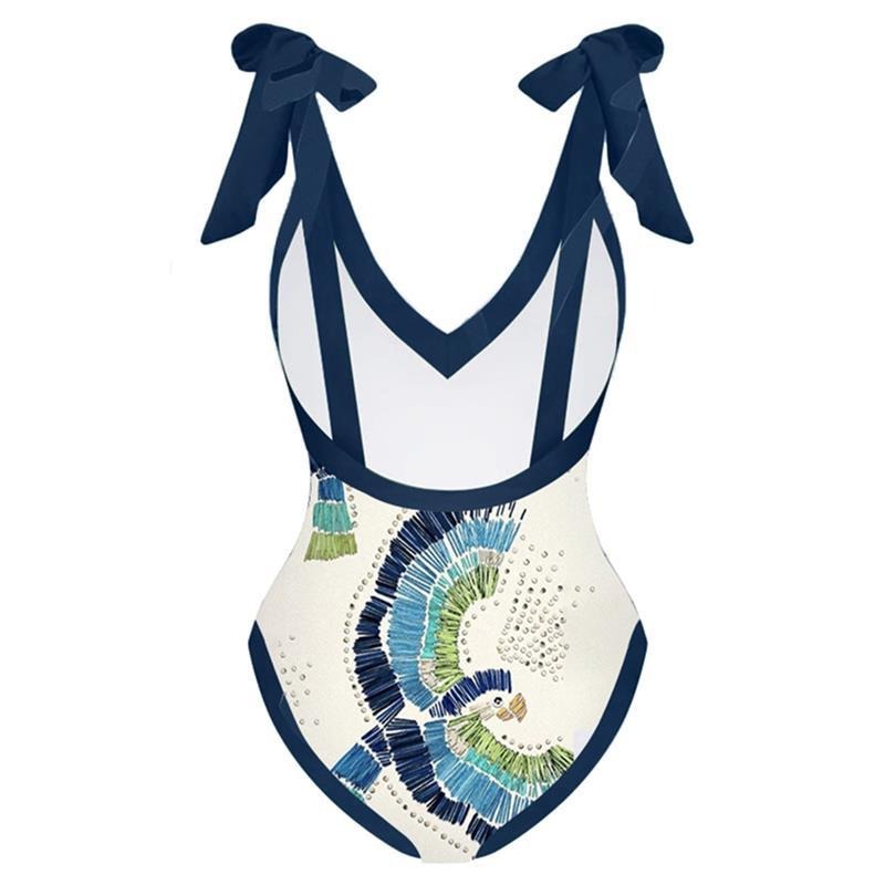Fashion New Print Sexy Sunscreen Screen Beach Skirt Women One Piece Two Piece Swimsuit by eprolo