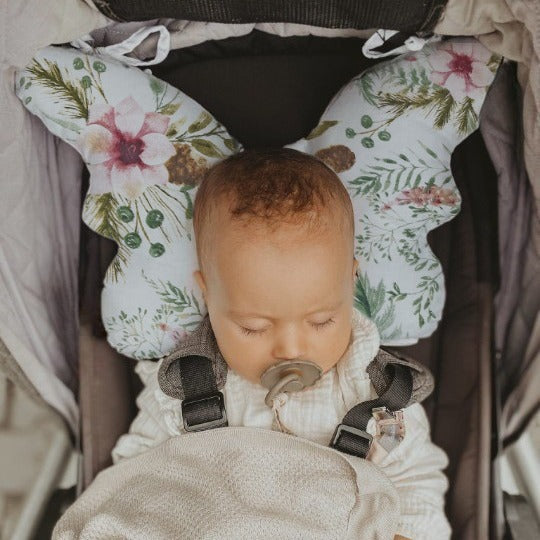 Multifunctional Baby stroller neck pillow butterfly shape strap connection baby out of shock pillow by eprolo