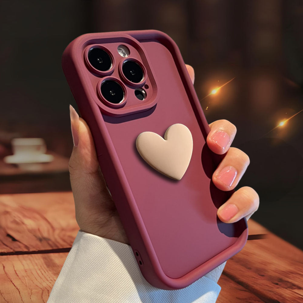 3D Love Suitable for Apple 15 Phone Protective Case Skin friendly Matte iPhone 14 ProMax Lens All Inclusive 16 by eprolo