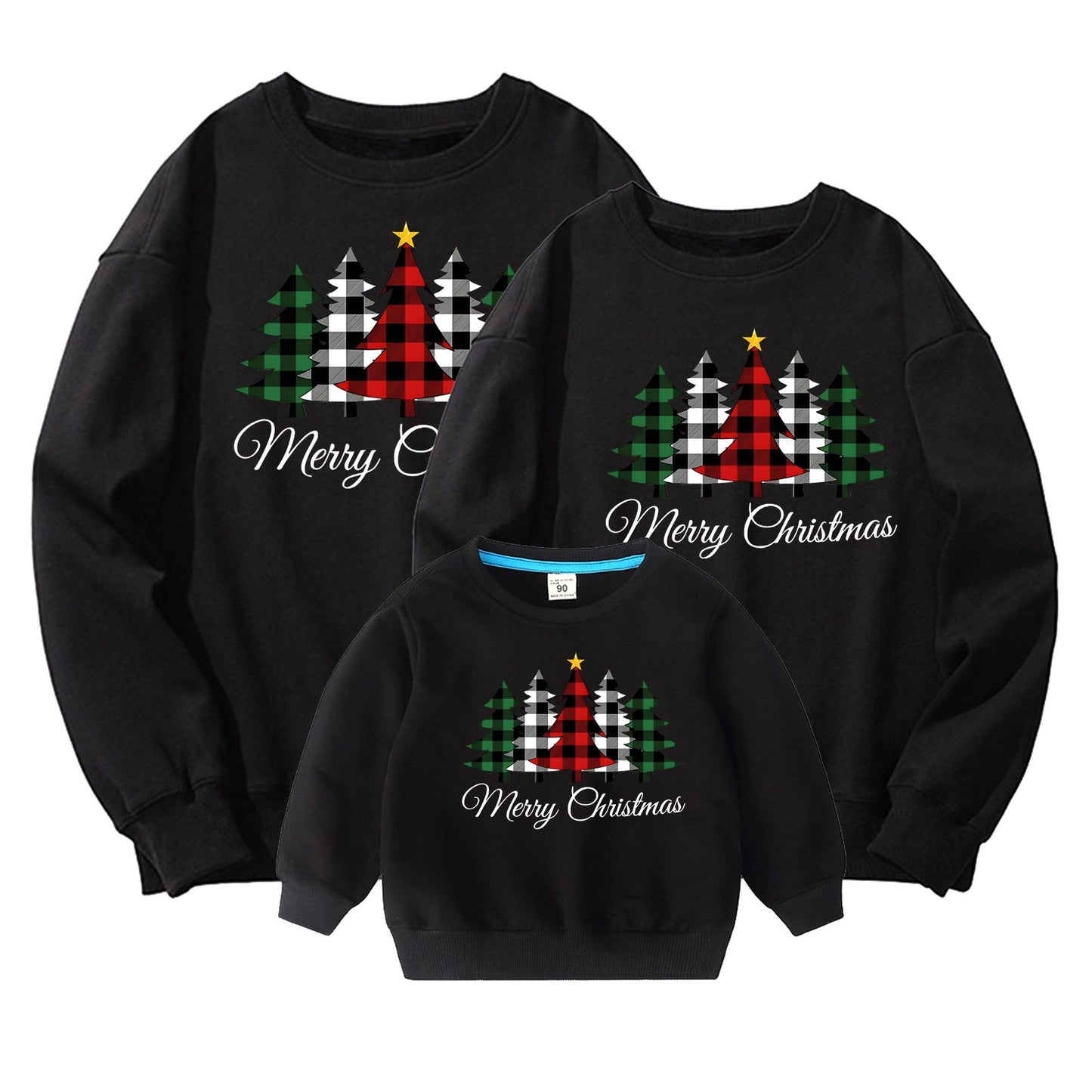 Parent-child Hoodie Pure Cotton T-shirt American Style New Year Christmas by eprolo