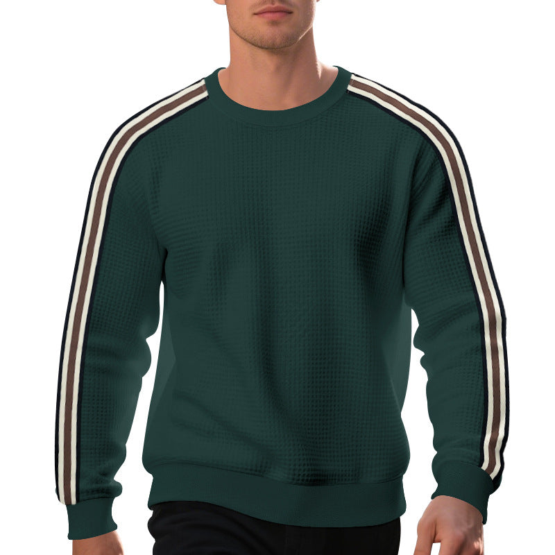Casual Men's Loose Round Neck Sweater Thin by DERILUJA LLC