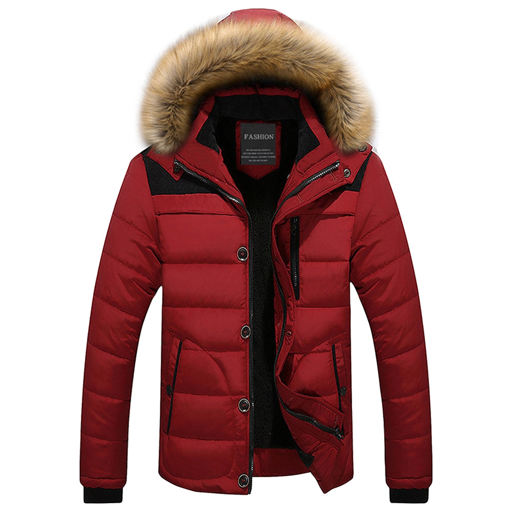 Faux Fur Trim Hooded Puffer Jacket by eprolo
