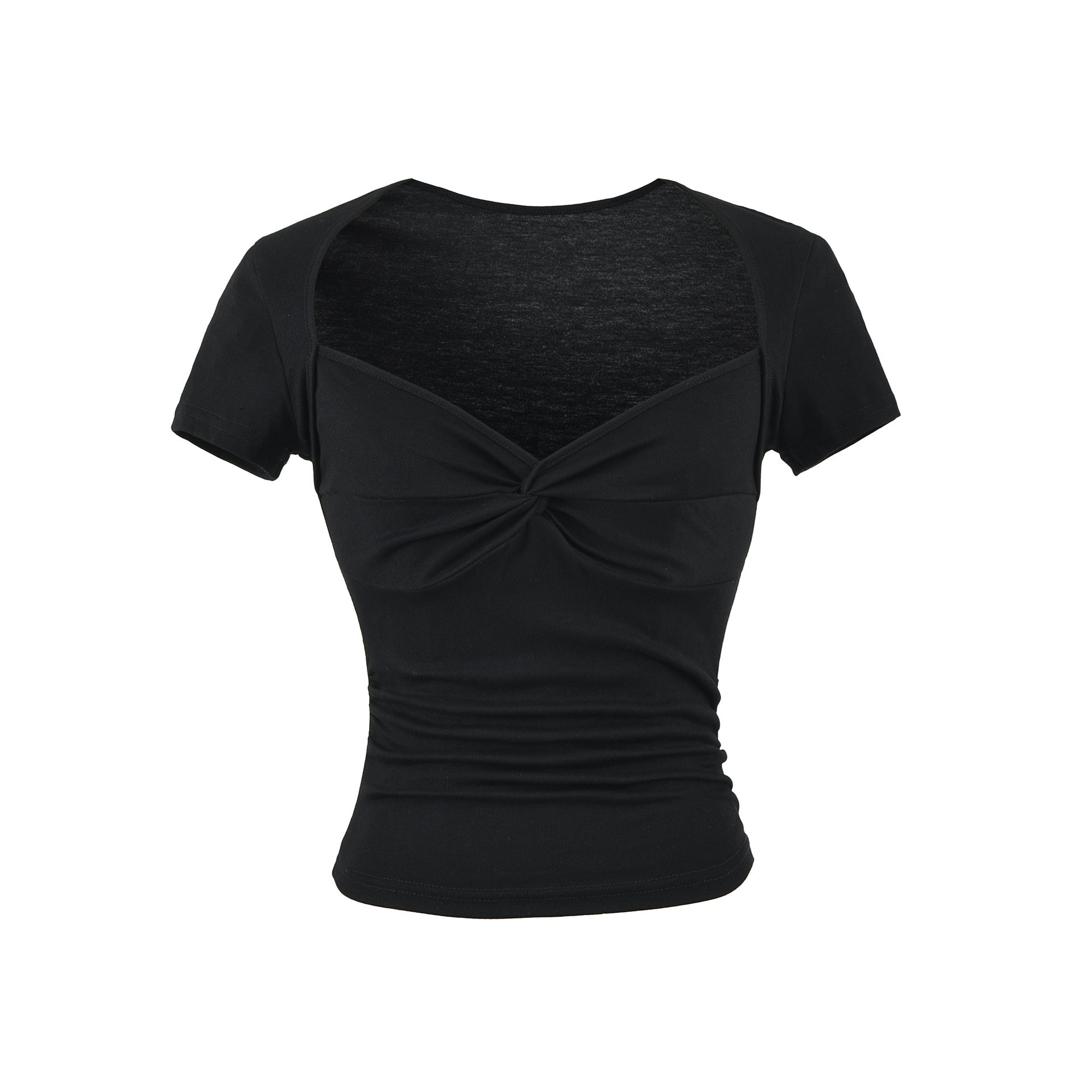 Square neck short sleeved T-shirt for women by eprolo