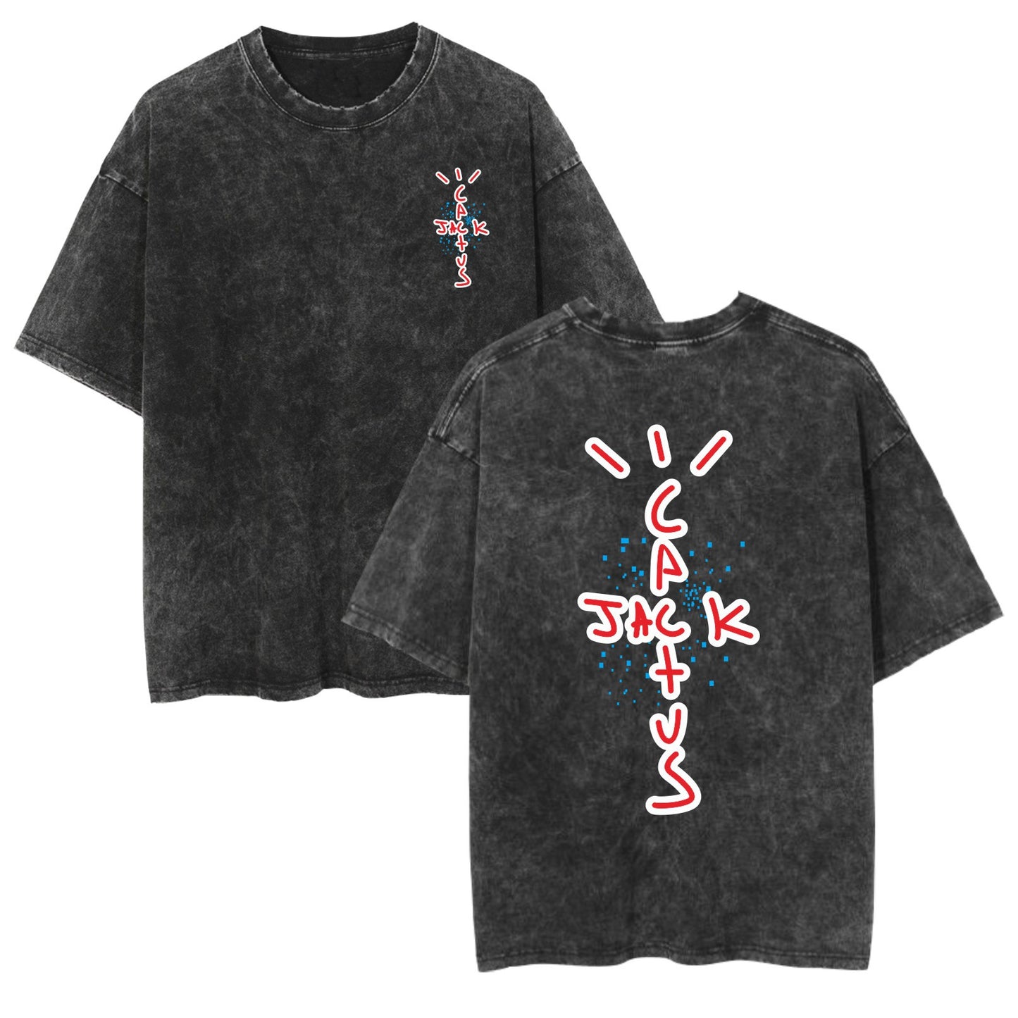 Rap Singer Washed Retro Short Sleeve Fan Commemorative T-Shirt by eprolo