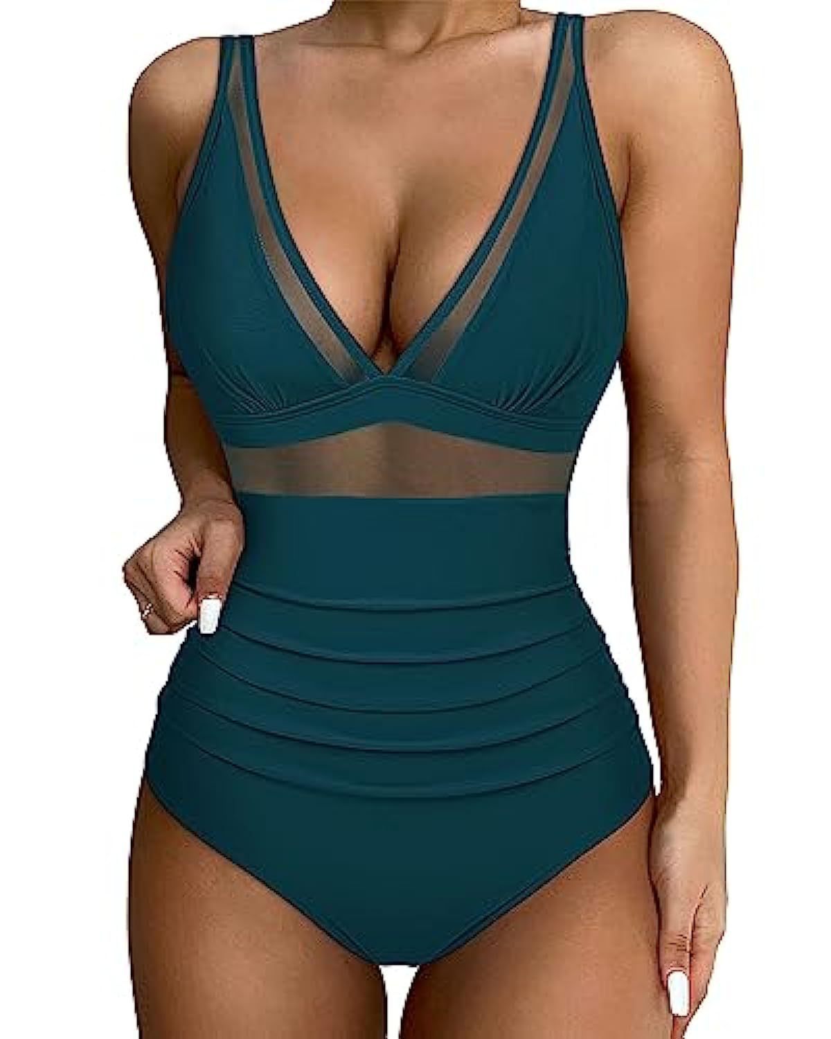 European and American high waisted one-piece swimsuit women's tight and sexy hollow swimsuit by eprolo