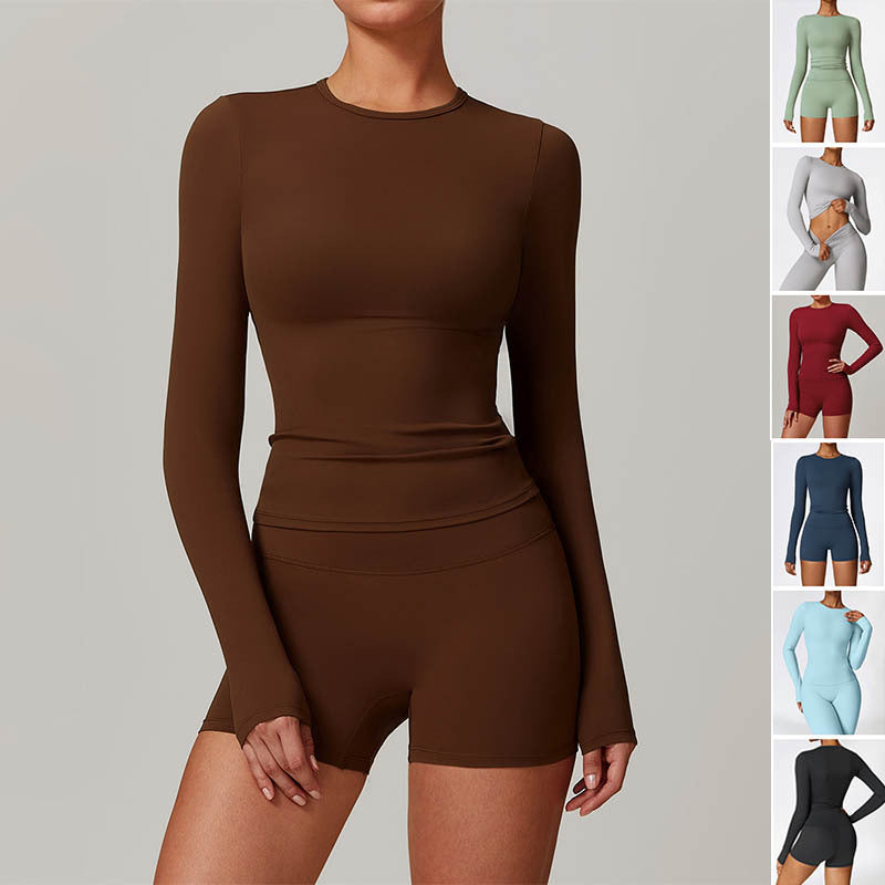 Women's Slim Long Sleeve Pullover Top Yoga Fashion Fitness Sports Clothing For Women by My Store